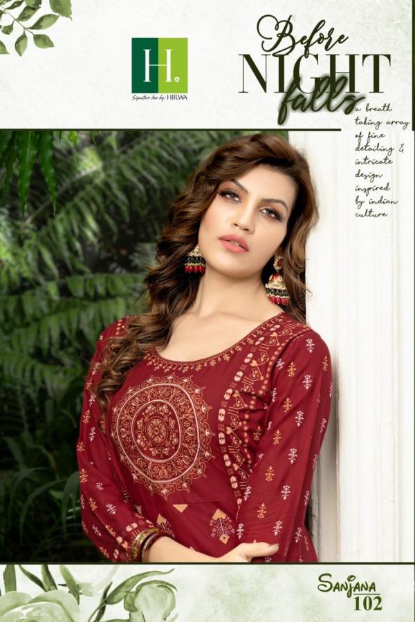 Hirwa Sajana Rayon Slub Exclusive Designer Kurti Collection